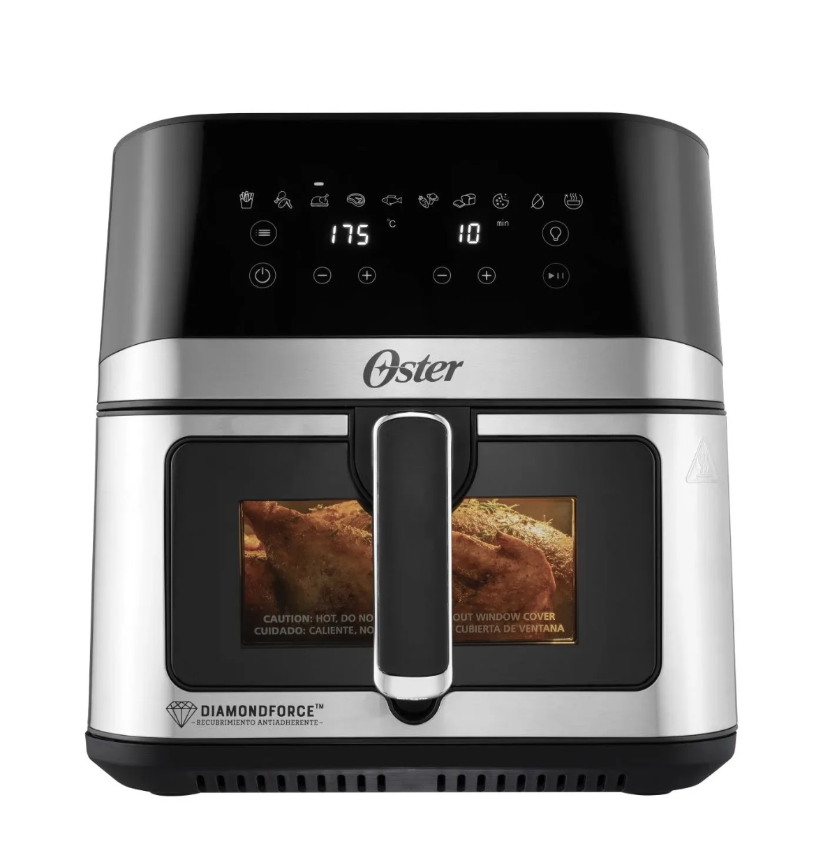 Freidora de aire OSTER 7.5 Litros Digital DiamondForce con ventana Negra