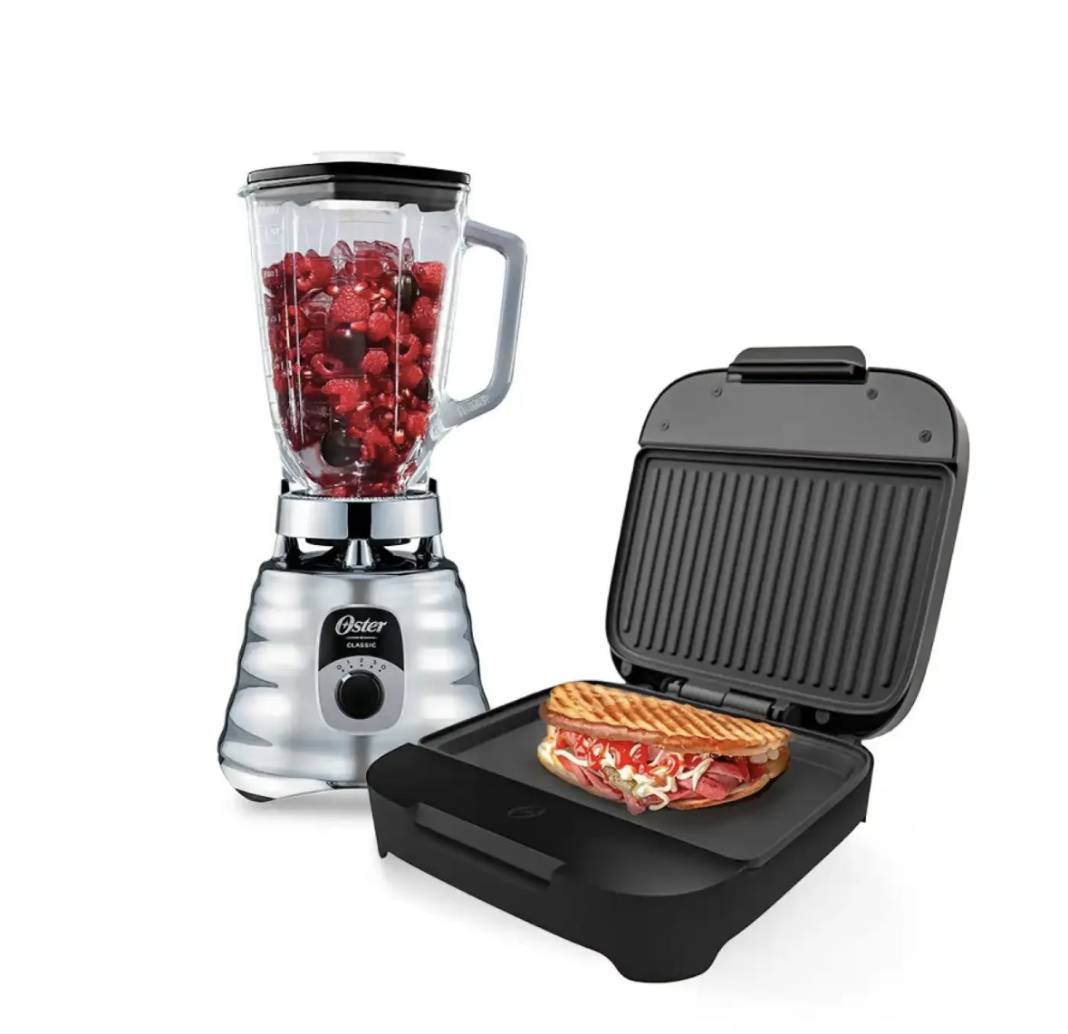 Combo OSTER Licuadora Clasica + Sanduchera tipo Panini compacta